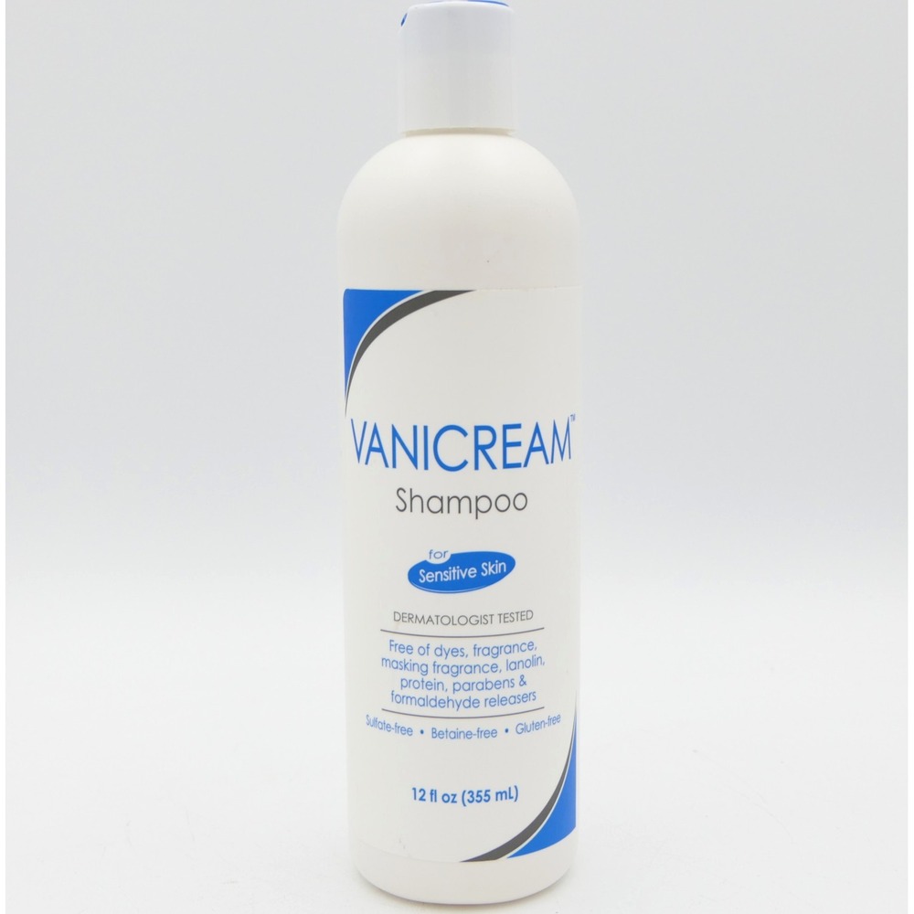 Vanicream Shampoo For Sensitive Skin 12 fl oz Free of Dyes, Fragrances, Parabens